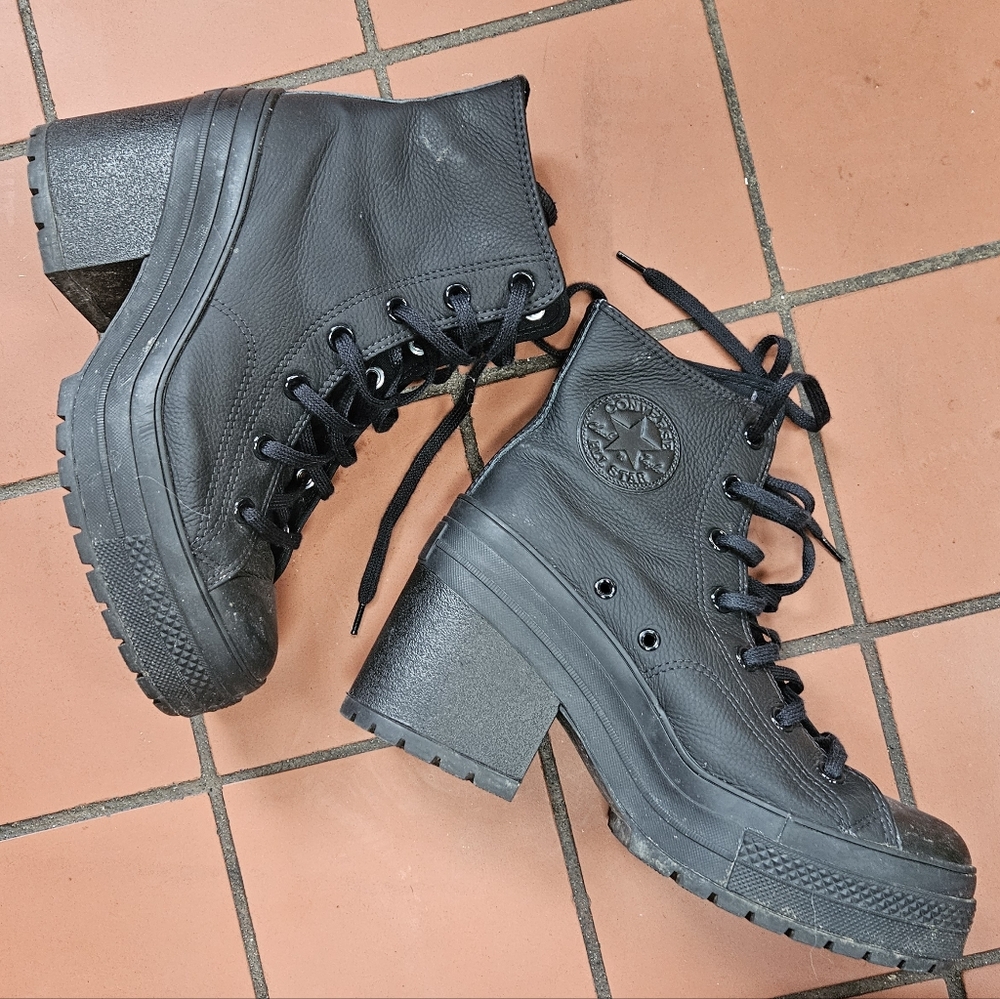 Converse Black Lace Up Boots